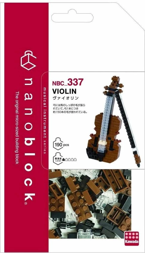 Kawada Nanoblock Violin II - NBC-337 (viool) 2 Kawada Nanoblock Violin II - NBC-337 (viool) - Afbeelding 2