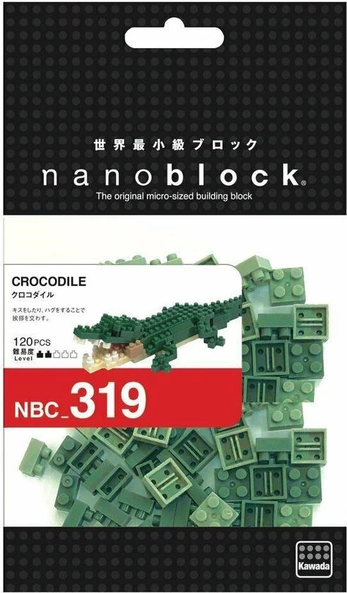 Nanoblock Crocodile II NBC-319 (krokodil) 4 Nanoblock Crocodile II NBC-319 (krokodil) - Afbeelding 4