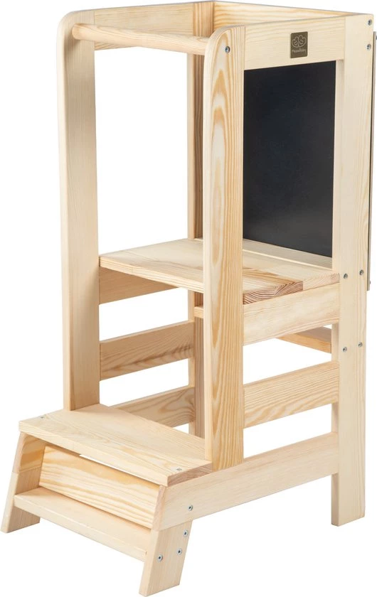 MEOWBABY Keukenhelper - Met Krijtboard - Natural 1 MEOWBABY Keukenhelper - Met Krijtboard - Natural