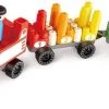 Polym Rainbow Counting Train Bouwblokken 63-delig