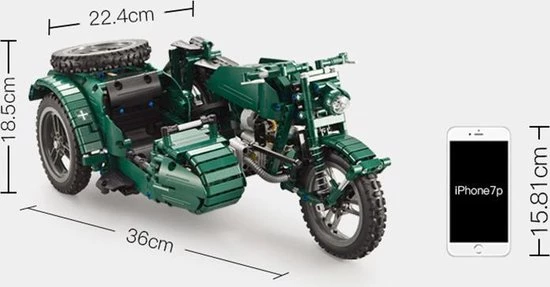 CaDA - Constructie Speelgoed - WWII - Motorfiets 629 Bouwstenen 3 CaDA - Constructie Speelgoed - WWII - Motorfiets 629 Bouwstenen - Afbeelding 3