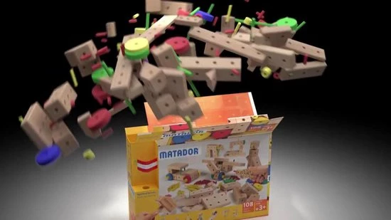 Matador Maker 3+ 350-delig KiXL Houten Bouwdoos 2 Matador Maker 3+ 350-delig KiXL Houten Bouwdoos - Afbeelding 2