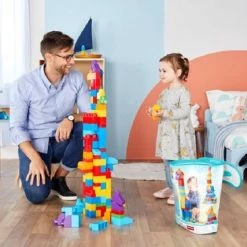 Mega Bloks First Builders 60 Maxi Blokken Met Tas Blauw - Contructiespeelgoed -bouwsets Verkoopwinkel 550x366 4
