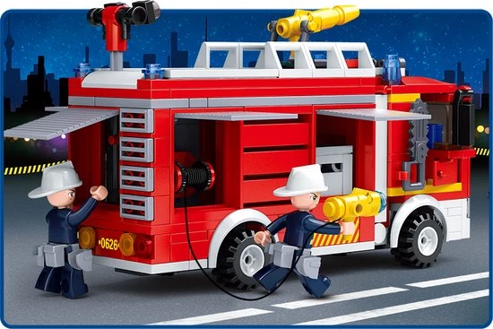 Sluban Bouwstenen Fire Serie Tankautospuit 8 Sluban Bouwstenen Fire Serie Tankautospuit - Afbeelding 8