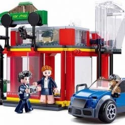 Sluban Town - Auto Dealer -bouwsets Verkoopwinkel 550x377 7