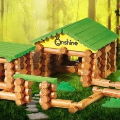 Onshine Massief Houten Bouwpakket 90 Delig Met Puzzel - Mijn Huisje