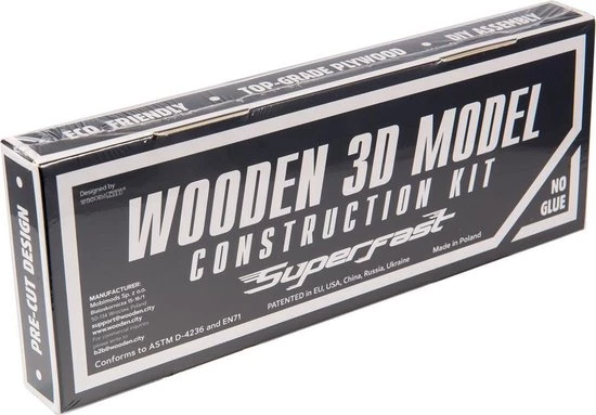 Wooden City Modelbouwset Racecar Superfast - 9,7 Cm, Hout 5 Wooden City Modelbouwset Racecar Superfast - 9,7 Cm, Hout - Afbeelding 5
