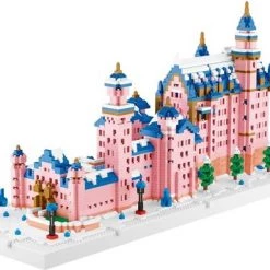 Wise Hawk Nanoblock, Brickkies®, Roze Kasteel, 6392 Bouwblokjes