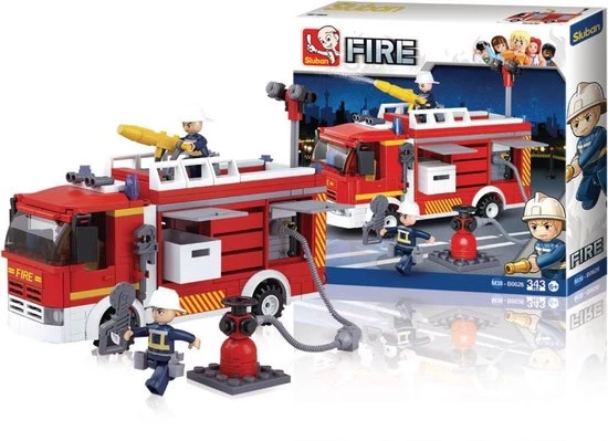 Sluban Bouwstenen Fire Serie Tankautospuit 1 Sluban Bouwstenen Fire Serie Tankautospuit