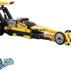 Merkloos Bouwset - Pull Back Drag Race Auto - Technische Bouwpakket