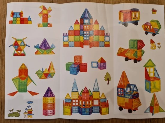 VegCow - Magnetisch Speelgoed - Magnetische Bouwstenen - Tegels - 100 Stuks - Montessori - Magnetic Tiles 7 VegCow - Magnetisch Speelgoed - Magnetische Bouwstenen - Tegels - 100 Stuks - Montessori - Magnetic Tiles - Afbeelding 7