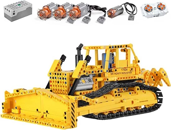 DW4Trading Bulldozer - 4 Motoren Draadloos - 1002 Stukjes - Compatibel Met Grote Merken 1 DW4Trading Bulldozer - 4 Motoren Draadloos - 1002 Stukjes - Compatibel Met Grote Merken