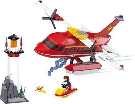 Sluban Blusvliegtuig Bouwdoos 354 Stukjes 1 Sluban Blusvliegtuig Bouwdoos 354 Stukjes