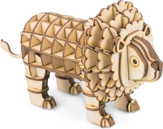 Robotime Modern 3D Houten Puzzel Leeuw 1 Robotime Modern 3D Houten Puzzel Leeuw