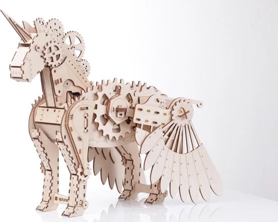 Mr. PlayWood Bouwpakket Eenhoorn Klein Mechanisch- Hout 9 Mr. PlayWood Bouwpakket Eenhoorn Klein Mechanisch- Hout - Afbeelding 9