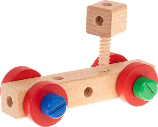 Merkloos Constructiespeelgoed Workshop - Speelgoedgereedschapsset - Houten Bouwset - 49 Stuks 2 Merkloos Constructiespeelgoed Workshop - Speelgoedgereedschapsset - Houten Bouwset - 49 Stuks - Afbeelding 2