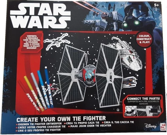 Star Wars Make Your Own Tie Fighter - Maak Je Eigen Star Wars Schip - Do It Yourself Kit 3 Star Wars Make Your Own Tie Fighter - Maak Je Eigen Star Wars Schip - Do It Yourself Kit - Afbeelding 3