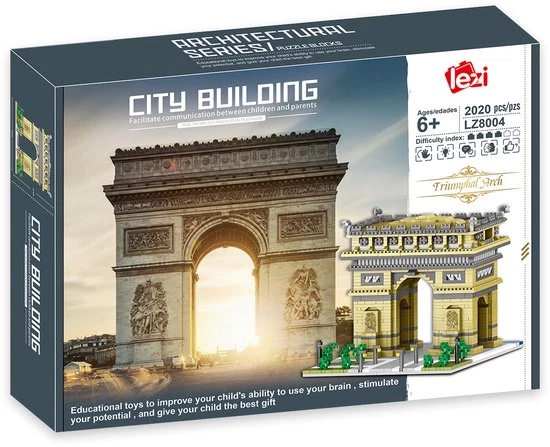 Lezi Arc De Triomph Parijs - Architectuur / Gebouwen - Nanoblocks / Miniblocks - Bouwset / 3D Puzzel - 2020 Bouwsteentjes 2 Lezi Arc De Triomph Parijs - Architectuur / Gebouwen - Nanoblocks / Miniblocks - Bouwset / 3D Puzzel - 2020 Bouwsteentjes - Afbeelding 2