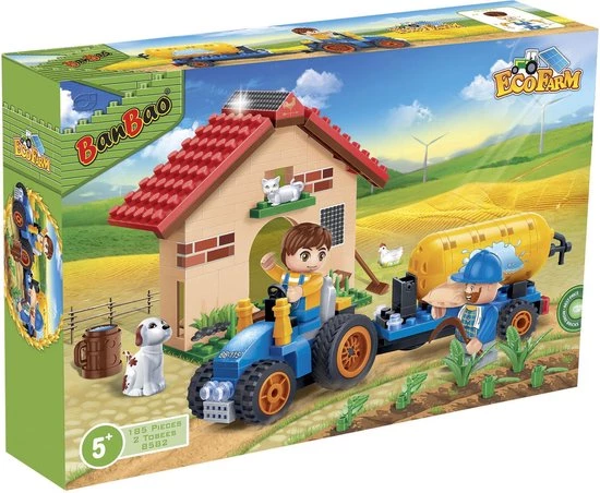 BanBao Eco Boerderij Tractor Met Giertank - 8582 1 BanBao Eco Boerderij Tractor Met Giertank - 8582