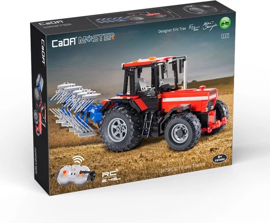 Cada Tractor (RC) - Boerderij - Cada C61052W - Compatible Met De Bekende Merken - Bouwset, Constructieset - Gemotoriseerd - Motoren, Accu, Afstandsbediening - 1675 Onderdelen 3 Cada Tractor (RC) - Boerderij - Cada C61052W - Compatible Met De Bekende Merken - Bouwset, Constructieset - Gemotoriseerd - Motoren, Accu, Afstandsbediening - 1675 Onderdelen - Afbeelding 3