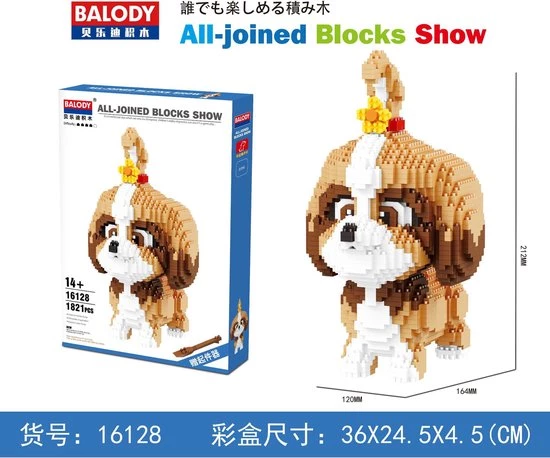 Balody Hond Met Strik - Miniblocks - Bouwset / 3D Puzzel - 1821 Bouwsteentjes 2 Balody Hond Met Strik - Miniblocks - Bouwset / 3D Puzzel - 1821 Bouwsteentjes - Afbeelding 2