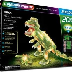 Laserpegs Laser Pegs 20010 - Gloeiende Blokken LED-laserpinnen T-Rex 20 In 1
