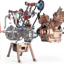 Teching Dubbele Cilinder Motor Model DM14 -bouwsets Verkoopwinkel 550x462 4