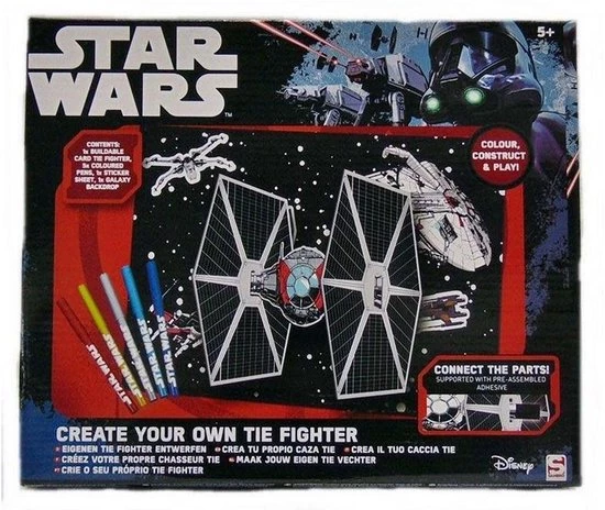 Star Wars Make Your Own Tie Fighter - Maak Je Eigen Star Wars Schip - Do It Yourself Kit 2 Star Wars Make Your Own Tie Fighter - Maak Je Eigen Star Wars Schip - Do It Yourself Kit - Afbeelding 2