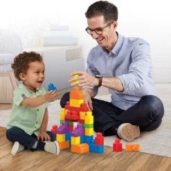 Mega Bloks First Builders 60 Maxi Blokken Met Tas Blauw - Contructiespeelgoed -bouwsets Verkoopwinkel 550x467