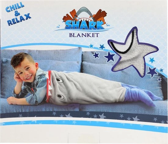 Toi-toys Haaiendeken 100 Cm Grijs/blauw 1 Toi-toys Haaiendeken 100 Cm Grijs/blauw
