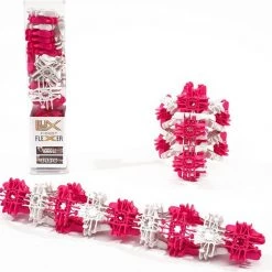 Lux Blox Fidget Flexers - Pink & White Klik Bouwblokken - Build & Play
