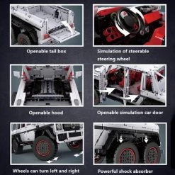 Mould King 13061 Terreinwagen G700 6*6 - Compatible Met De Bekende Merken - Motoren, Accu, Afstandsbediening - 3686 Onderdelen - Mouldking -bouwsets Verkoopwinkel 550x506 2