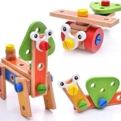 ZaciaToys Houten Bouwset Zelf Assembleren - Constructiespeelgoed - Montessori - Educatief Speelgoed -bouwsets Verkoopwinkel 550x508 2