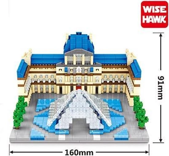 Nanoblocks Het Louvre Museum - Wise Hawk 1 Nanoblocks Het Louvre Museum - Wise Hawk