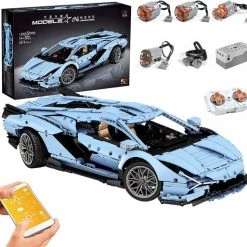 Mould King 13056 Supercar (blauw) - Compatible Met De Bekende Merken - Motoren, Accu, Afstandsbediening - Bouwset, Constructieset - 3819 Onderdelen - Mouldking -bouwsets Verkoopwinkel 550x513