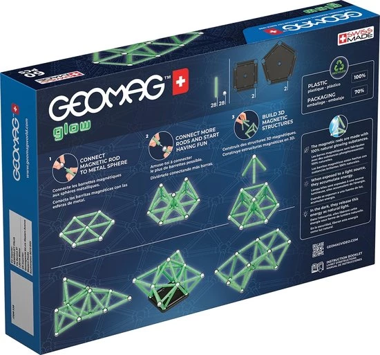 Geomag Glow Set Recycled - 60-delig 2 Geomag Glow Set Recycled - 60-delig - Afbeelding 2
