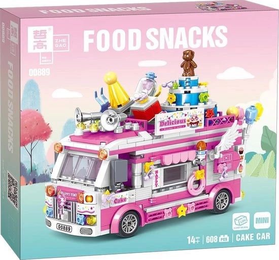 Zhe Gao Nanobrick Bouwset Cakewagen ( 608-delig) 2 Zhe Gao Nanobrick Bouwset Cakewagen ( 608-delig) - Afbeelding 2