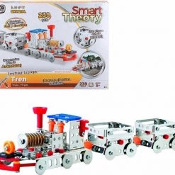 Ariko Bouwdoos - Metaal Trein Met Wagons - Bouwspel - Constructieset Trein Met Wagon Staal Zilver 239-delig - Inclusief Gereedschap - S.T.E.M. Speelgoed - Stem-speelgoed