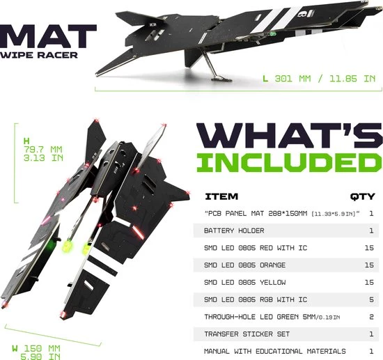 Geekclub - Wipe Racer - Excl. Tools - Solderen - Electronica 3 Geekclub - Wipe Racer - Excl. Tools - Solderen - Electronica - Afbeelding 3