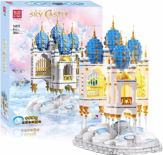 Mould King 16015 - Sky Castle Bouwset - 2866 Bouwstenen - Met Verlichting 1 Mould King 16015 - Sky Castle Bouwset - 2866 Bouwstenen - Met Verlichting