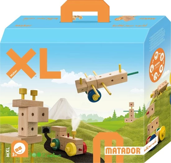 Matador Maker 3+ 350-delig KiXL Houten Bouwdoos 1 Matador Maker 3+ 350-delig KiXL Houten Bouwdoos