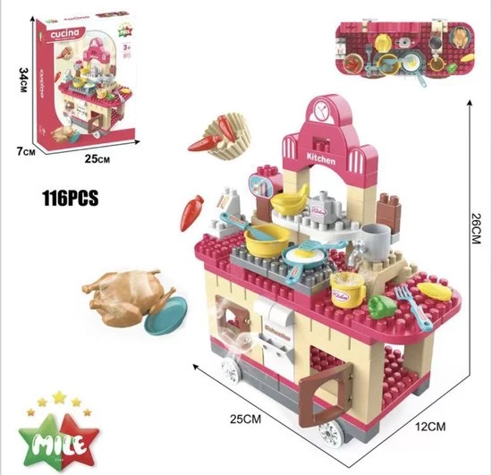 Mile Star Milestar-bouwset-kinderkeuken-sint-cadeau-creatief-116pcs 3 Mile Star Milestar-bouwset-kinderkeuken-sint-cadeau-creatief-116pcs - Afbeelding 3