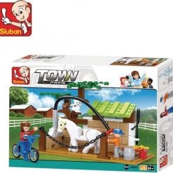 Sluban Town - Paardenwasplaats -bouwsets Verkoopwinkel 550x534 18