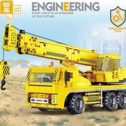 Zhe Gao QL0238 Kraanwagen - 808 Bouwblokjes - Compatibel Met Grote Merken - Bouwdoos