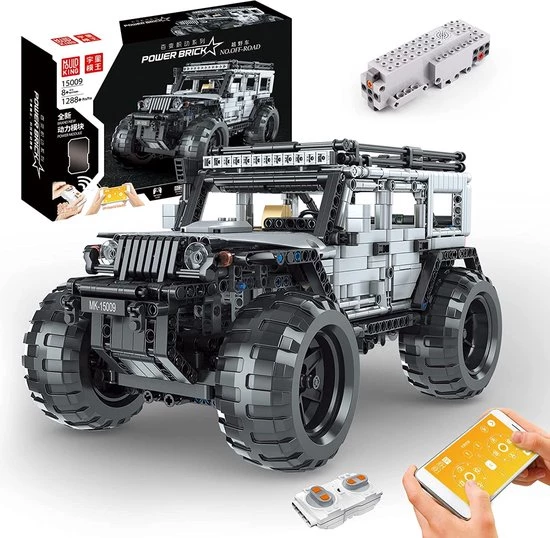 Mould King 15009 Terreinwagen Off-Road Vehicle (RC) - Compatible Met De Bekende Merken - DIY - Bouwset, Constructieset - 1288 Onderdelen - Mouldking 12 Mould King 15009 Terreinwagen Off-Road Vehicle (RC) - Compatible Met De Bekende Merken - DIY - Bouwset, Constructieset - 1288 Onderdelen - Mouldking - Afbeelding 12