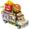Zhe Gao Nanoblock, Brickkies®, Hamburgerwagen, 638 Bouwblokjes