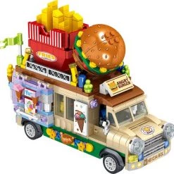 Zhe Gao Nanoblock, Brickkies®, Hamburgerwagen, 638 Bouwblokjes