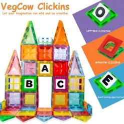 VegCow - Magnetisch Speelgoed - Magnetische Bouwstenen - Tegels - 100 Stuks - Montessori - Magnetic Tiles 11 VegCow - Magnetisch Speelgoed - Magnetische Bouwstenen - Tegels - 100 Stuks - Montessori - Magnetic Tiles -bouwsets Verkoopwinkel 550x539 1