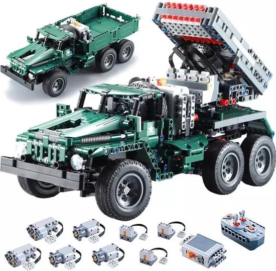 CaDa C61002W - BM-21 Grad Rocket Launcher/Ural 4320 Supply Truck - 2in1 Model - Compatibel Met Grote Merken 4 CaDa C61002W - BM-21 Grad Rocket Launcher/Ural 4320 Supply Truck - 2in1 Model - Compatibel Met Grote Merken - Afbeelding 4