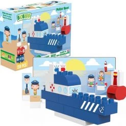 BioBuddi - Town - Police Boat (BB-0126) -bouwsets Verkoopwinkel 550x544 5